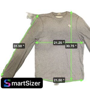 Abercrombie & Fitch mens knit muscle shirt, long sleeve, gray, size XXL